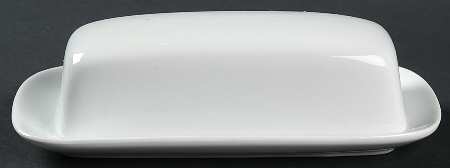 White Dinnerware Collection (Accessories) 1/4 Lb Covered Butter