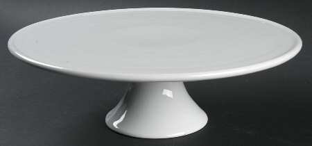 White Dinnerware Collection (Accessories) 12" Diameter Pedestal Cake Stand