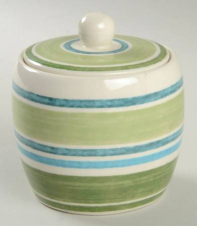 Woodland Stripe Sugar Bowl & Lid