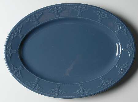 Athena Normandy Blue 14" Oval Serving Platter