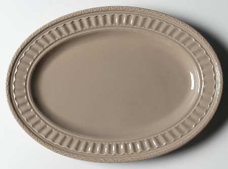 Italiana Taupe 12" Oval Serving Platter