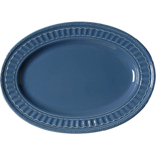 Italiana Normandy Blue 12" Oval Serving Platter
