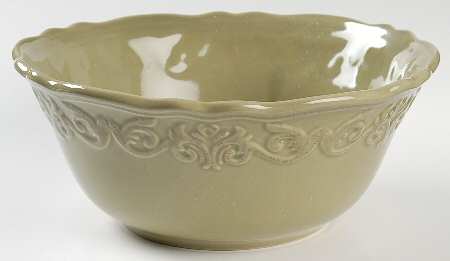 Corvella Light Green 10" Round Serving Bowl