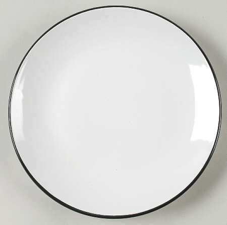 Piping White Salad Plate