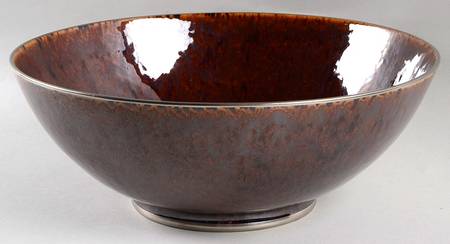 Tortoise (Platinum Trim) 11" Round Vegetable Bowl