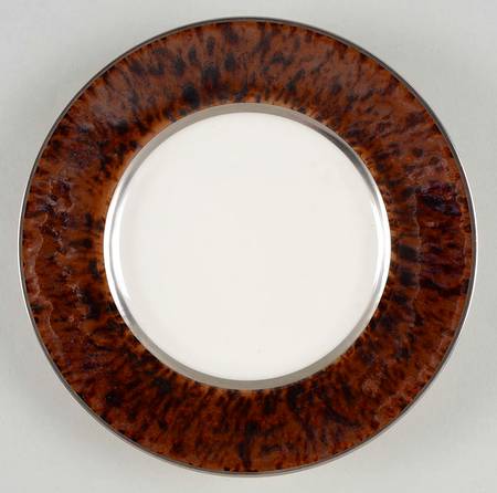 Tortoise (Platinum Trim) Bread & Butter Plate