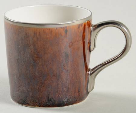 Tortoise (Platinum Trim) Flat Demitasse Cup
