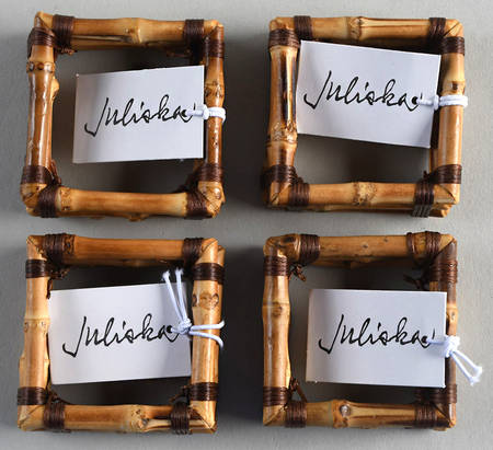 Classic Bamboo Napkin Ring - Set of 4