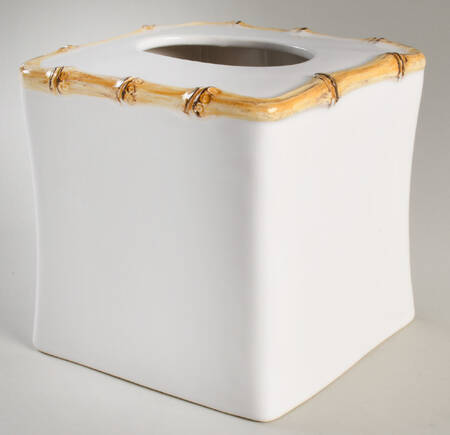 Classic Bamboo Square Tissue Box Cover
