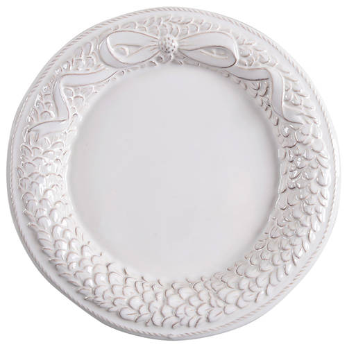 Boxwood and Bow Salad/Dessert Plate