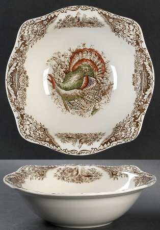 Woodland Turkey 8" Round Vegetable Bowl