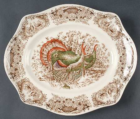 Woodland Turkey 13" Oval Serving Platter