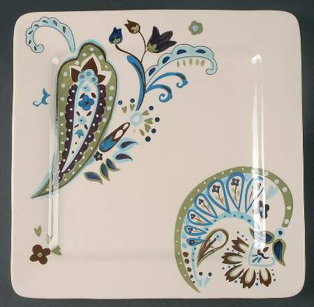 Melrose Paisley Square Dinner Plate