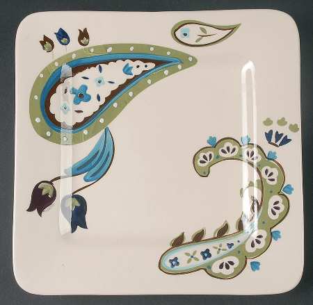 Melrose Paisley Square Salad Plate