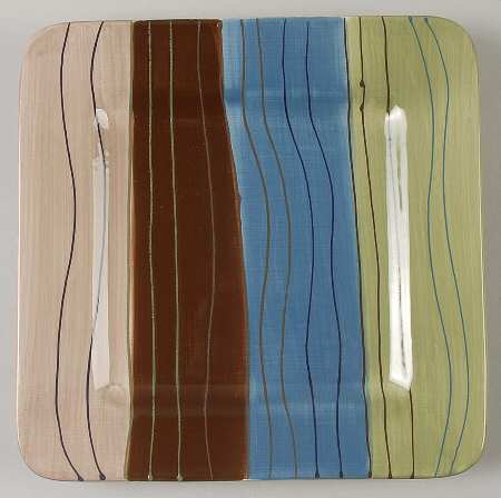 Soho Stripe Square Salad Plate