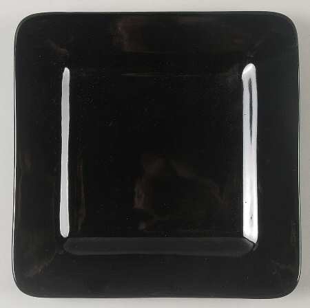 Black Square Salad Plate
