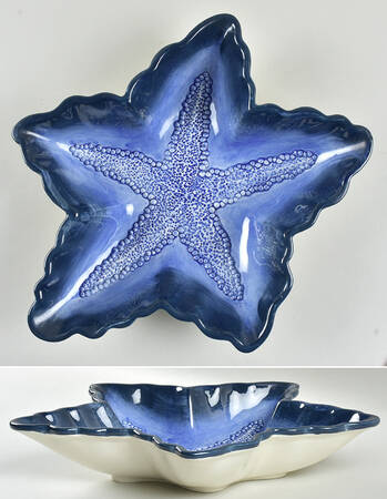 Embossed Seashell Collection 14" Figural Serving Bowl