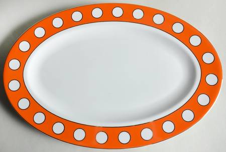 Mod Dot 12" Oval Serving Platter