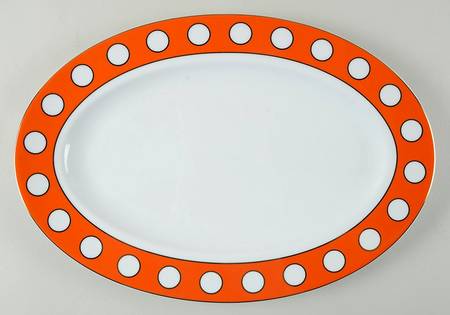 Mod Dot 16" Oval Serving Platter