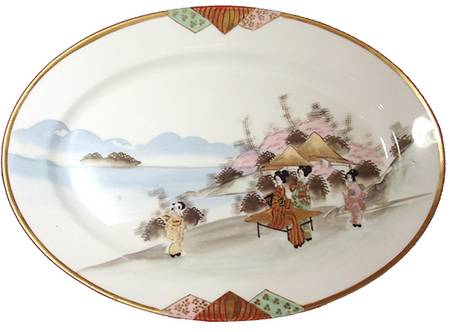 Jap1235 13" Oval Serving Platter