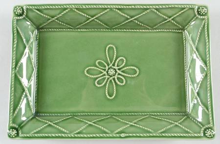 Jardins du Monde Garden Green 10" Rectangular Tray