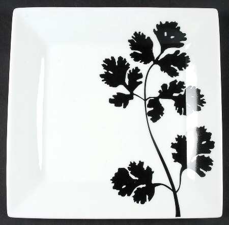 Cooks Black Square Salad Plate