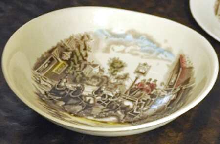 Coaching Scenes Coupe (Multicolor) 9" Round Vegetable Bowl