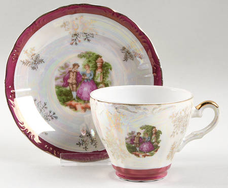 JAP978 Footed Cup & Saucer Set