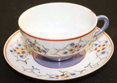 JAP1046 Footed Cup & Saucer Set