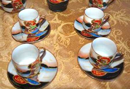 JAP1054 Flat Demitasse Cup & Saucer Set
