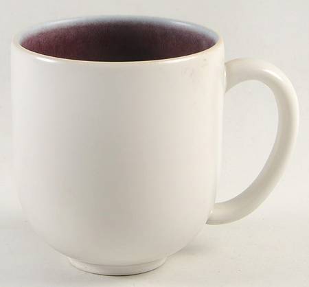 Tourron Eggplant and White Mug