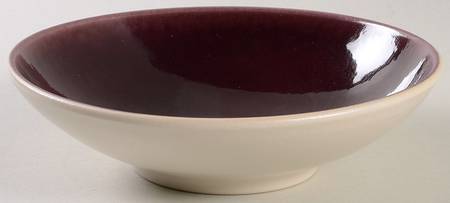 Tourron Eggplant and White Coupe Soup Bowl
