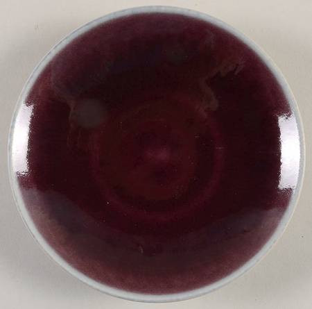 Tourron Eggplant and White Saucer