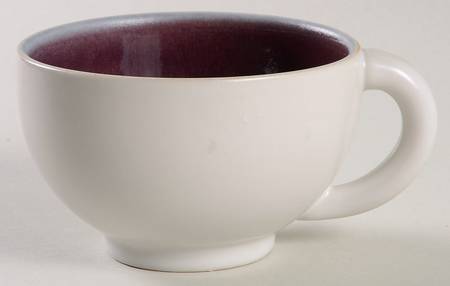 Tourron Eggplant and White Flat Cup