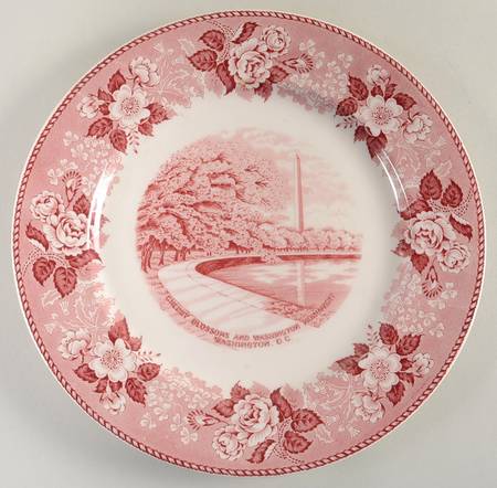 Souvenir of Washington, D.C. Red Dinner Plate
