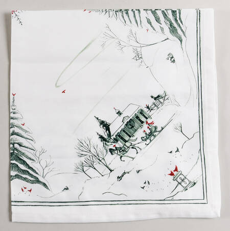 Country Estate Winter Holiday 22" Cloth Napkin
