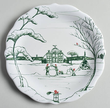 Country Estate Winter Holiday Party Plate