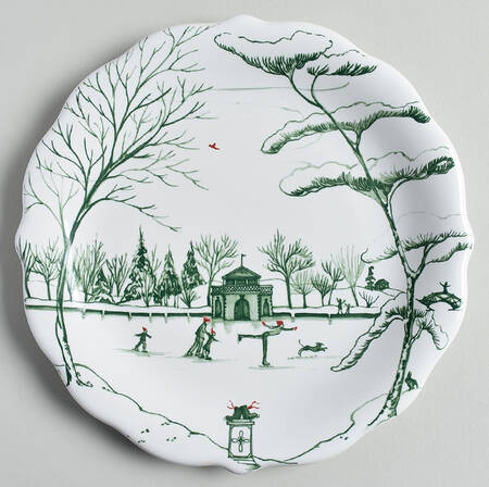 Country Estate Winter Holiday Party Plate