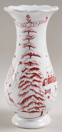 Country Estate Winter Holiday 9" Vase