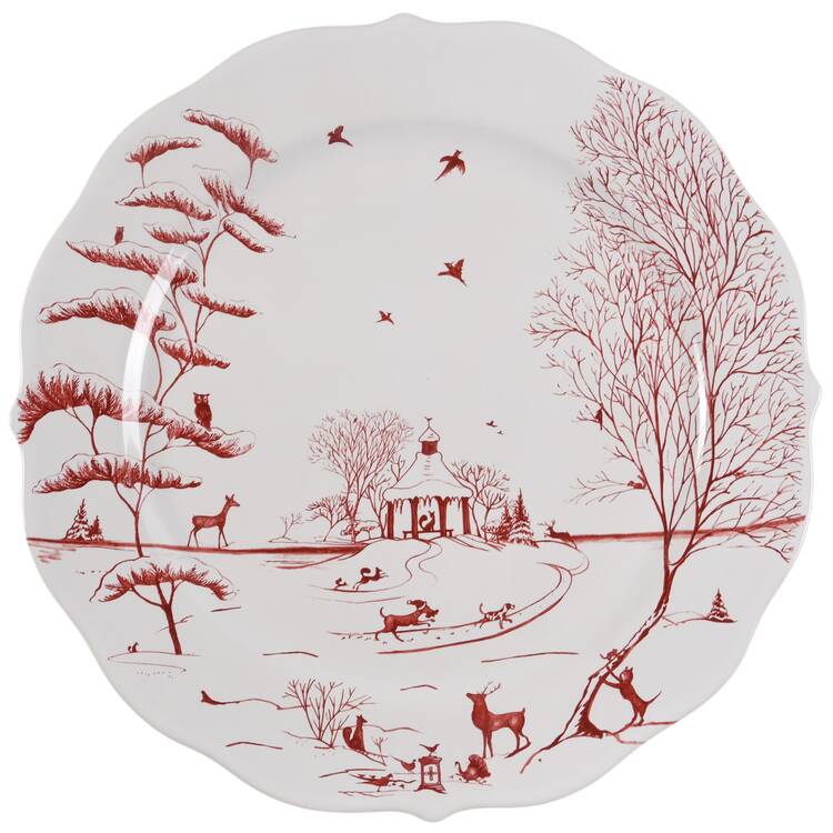 Country Estate Winter Holiday Service Plate (Charger)