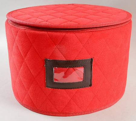 Country Estate Winter Holiday Dinner Plate Storage Bag/Case (Holds 8)