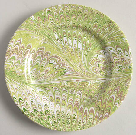 Firenze Marbleized Cocktail Plate