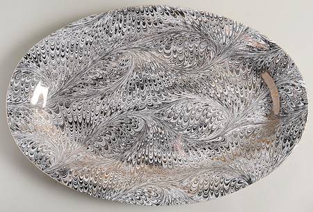 Firenze Marbleized 21" Oval Serving Platter