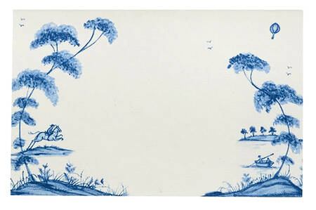 Country Estate Delft Blue (Set of 12) Paper Place Cards