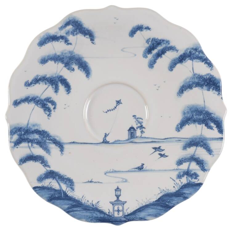 Country Estate Delft Blue Saucer