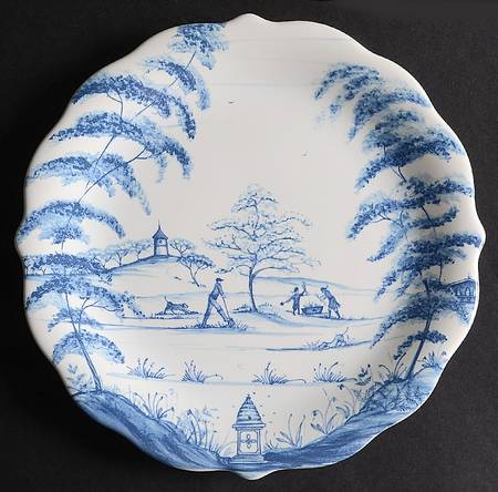Country Estate Delft Blue Party Plate