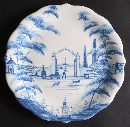 Country Estate Delft Blue Party Plate