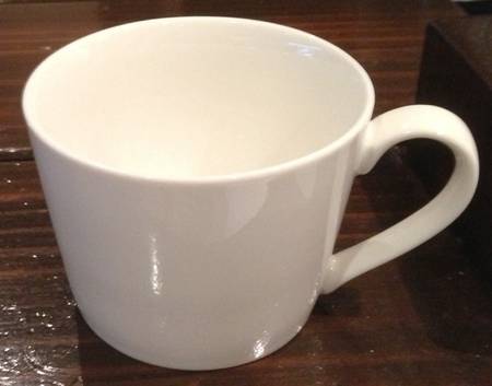 White (Bone China) Flat Cup