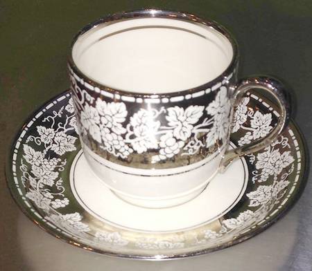 Grape Footed Demitasse Cup & Saucer Set