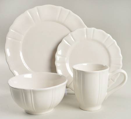Ashley White 4 Piece Place Setting